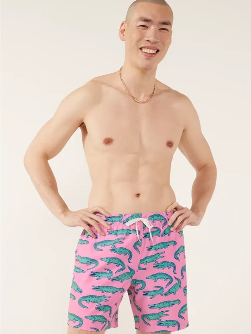 Chubbies Classic Swim Trunk
The Glades Pink Teal Alligator Print Size Small
